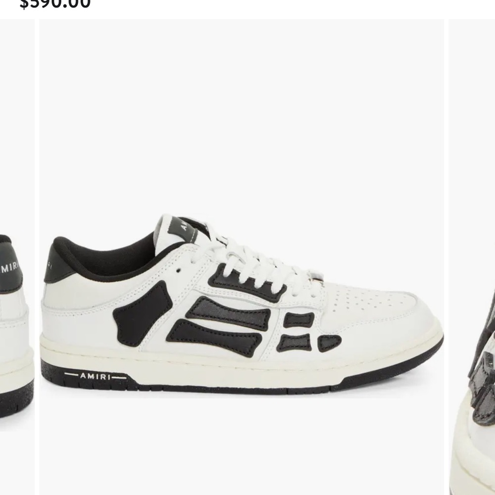 Amiri White and Black Sneakers